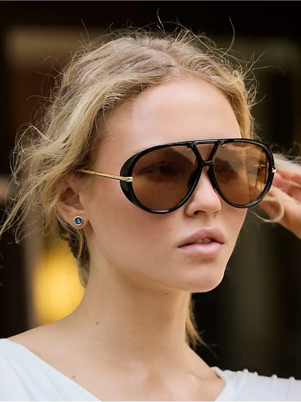 Free People Sunday Afternoon Oversized Aviator Sunglasses